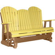 LuxCraft LuxCraft Yellow 5 ft. Recycled Plastic Adirondack Outdoor Glider Yellow on Cedar Adirondack Glider 5APGYC