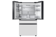 Samsung Bespoke Refrigerator open doors showing interior storage
