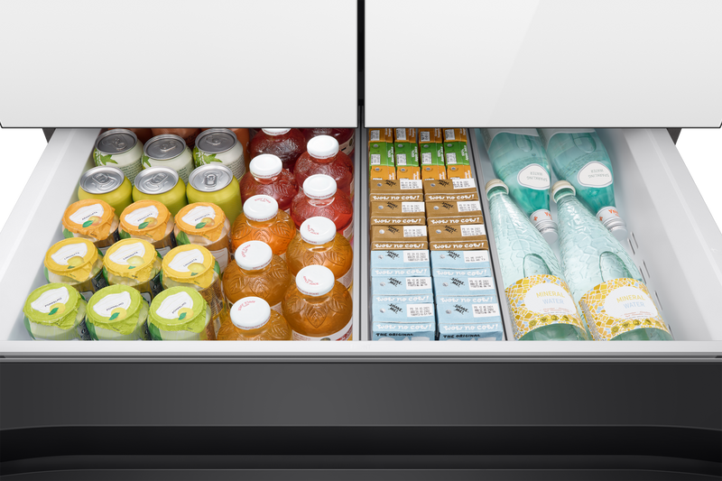 Samsung Bespoke Refrigerator interior shelving detail