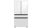 Samsung Bespoke 4-Door French Door Refrigerator in White Glass, front view