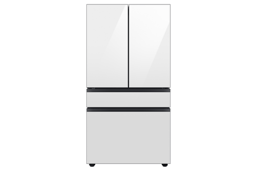 Samsung Bespoke 4-Door French Door Refrigerator in White Glass, front view