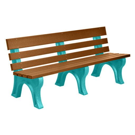 Wildridge Wildridge Antique Mahogany Heritage Outdoor Park Bench Antique Mahogany Antique Mahogany on Aruba Blue Outdoor Bench LCC-125-WAMAB