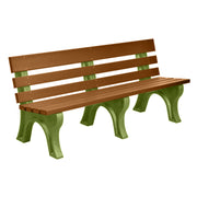 Wildridge Wildridge Antique Mahogany Heritage Outdoor Park Bench Antique Mahogany Antique Mahogany on Lime Green Outdoor Bench LCC-125-WAMLG