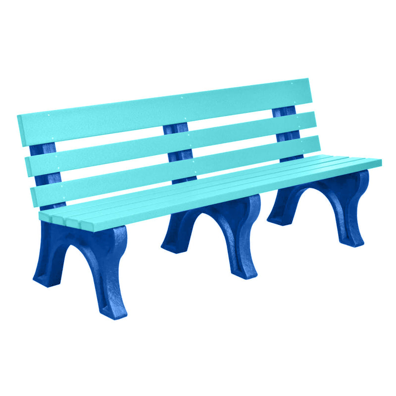 Wildridge Wildridge Aruba Blue Heritage Outdoor Park Bench Aruba Blue on Blue Outdoor Bench LCC-125-WABBL