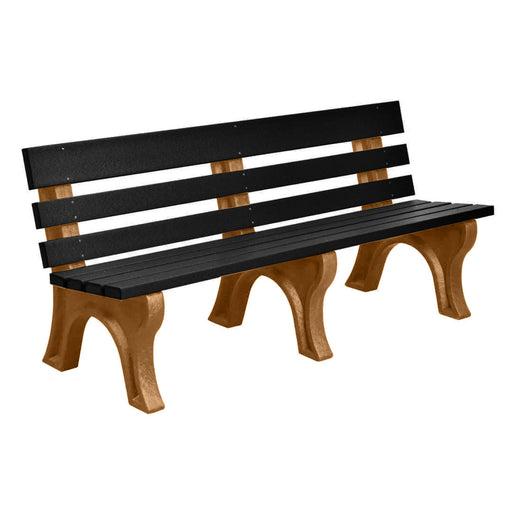 Wildridge Wildridge Black Heritage Outdoor Park Bench Black on Antique Mahogany Outdoor Bench LCC-125-WABBAM