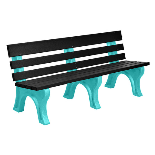 Wildridge Wildridge Black Heritage Outdoor Park Bench Black on Aruba Blue Outdoor Bench LCC-125-WABBAB