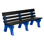 Wildridge Wildridge Black Heritage Outdoor Park Bench Black on Blue Outdoor Bench LCC-125-WABBBL