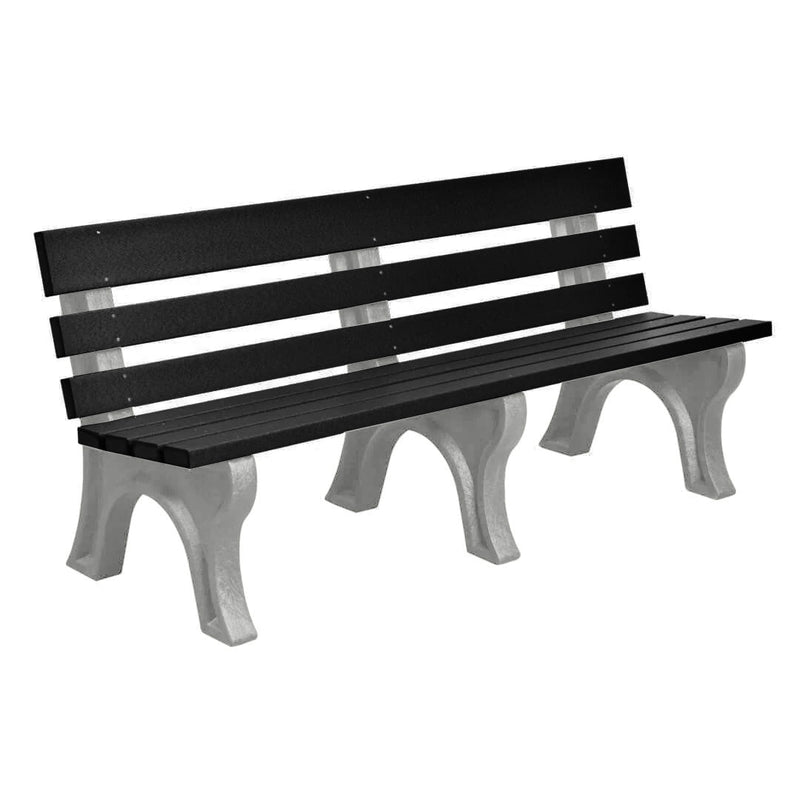 Wildridge Wildridge Black Heritage Outdoor Park Bench Black on Gray Outdoor Bench LCC-125-WABBGR