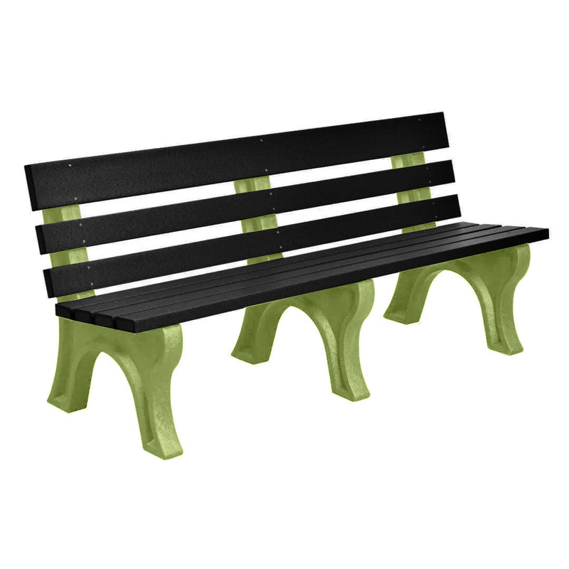 Wildridge Wildridge Black Heritage Outdoor Park Bench Black on Lime Green Outdoor Bench LCC-125-WABBLG