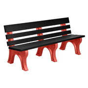 Wildridge Wildridge Black Heritage Outdoor Park Bench Black on Red Outdoor Bench LCC-125-WABBR