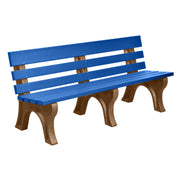 Wildridge Wildridge Blue Heritage Outdoor Park Bench Blue on Cedar Outdoor Bench LCC-125-WBLC
