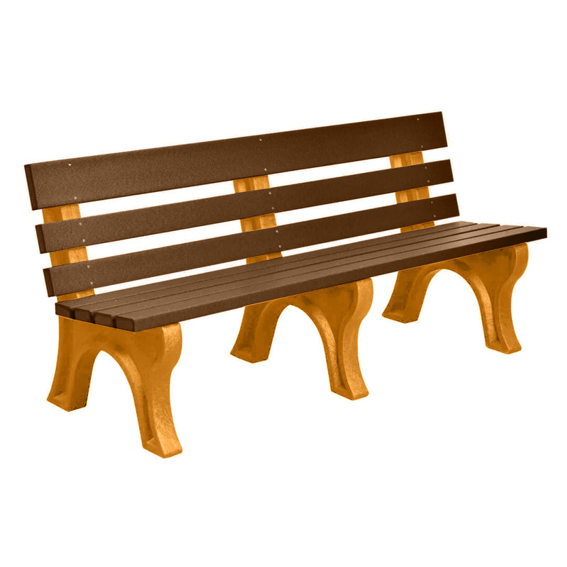 Wildridge Wildridge Cedar Heritage Outdoor Park Bench Cedar on Tangerine Outdoor Bench LCC-125-WBLCT