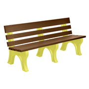 Wildridge Wildridge Cedar Heritage Outdoor Park Bench Cedar on Yellow Outdoor Bench LCC-125-WBLCY