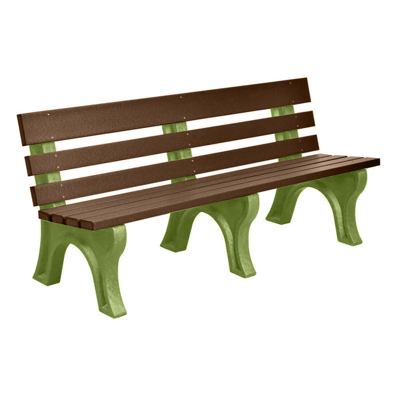 Wildridge Wildridge Chestnut Brown Heritage Outdoor Park Bench Chestnut Brown on Lime Green Outdoor Bench LCC-125-WBLCBLG