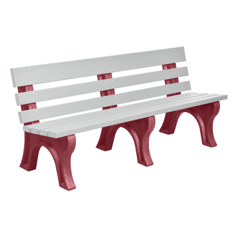 Wildridge Wildridge Dove Gray Heritage Outdoor Park Bench Dove Gray on Cherrywood Outdoor Bench LCC-125-WBLDGCW
