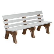 Wildridge Wildridge Dove Gray Heritage Outdoor Park Bench Dove Gray on Chestnut Brown Outdoor Bench LCC-125-WBLDGCB