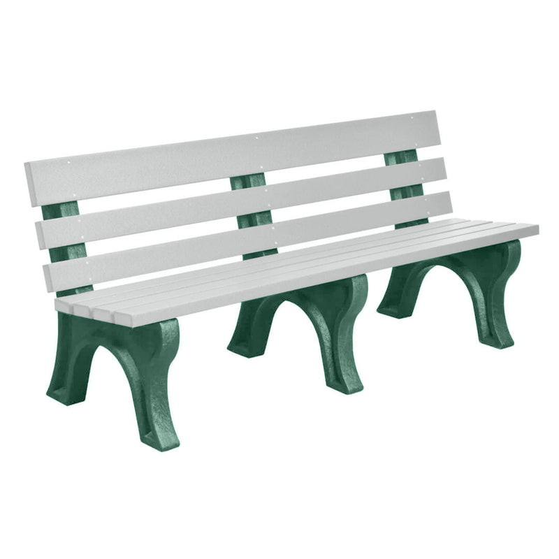 Wildridge Wildridge Dove Gray Heritage Outdoor Park Bench Dove Gray on Green Outdoor Bench LCC-125-WBLDGG