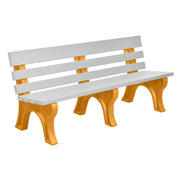 Wildridge Wildridge Dove Gray Heritage Outdoor Park Bench Dove Gray on Tangerine Outdoor Bench LCC-125-WBLDGT