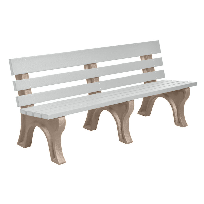 Wildridge Wildridge Dove Gray Heritage Outdoor Park Bench Dove Gray on Weatherwood Outdoor Bench LCC-125-WBLDGWW