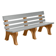Wildridge Wildridge Gray Heritage Outdoor Park Bench Gray on Antique Mahogany Outdoor Bench LCC-125-WBLGAM