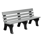 Wildridge Wildridge Gray Heritage Outdoor Park Bench Gray on Black Outdoor Bench LCC-125-WBLGB