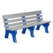 Wildridge Wildridge Gray Heritage Outdoor Park Bench Gray on Blue Outdoor Bench LCC-125-WBLGBL