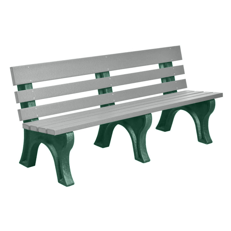 Wildridge Wildridge Gray Heritage Outdoor Park Bench Gray on Green Outdoor Bench LCC-125-WBLGG