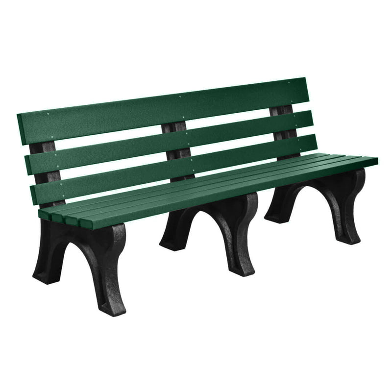 Wildridge Wildridge Green Heritage Outdoor Park Bench Green on Black Outdoor Bench LCC-125-WBLGB