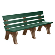 Wildridge Wildridge Green Heritage Outdoor Park Bench Green on Chestnut Brown Outdoor Bench LCC-125-WBLGCB