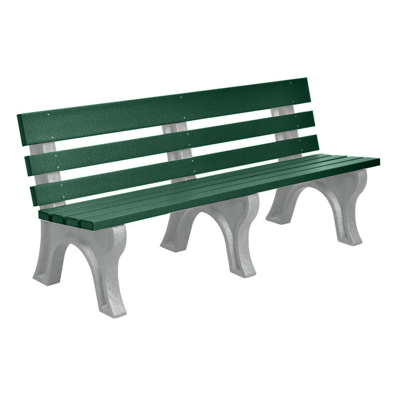 Wildridge Wildridge Green Heritage Outdoor Park Bench Green on Gray Outdoor Bench LCC-125-WBLGG