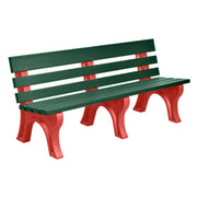 Wildridge Wildridge Green Heritage Outdoor Park Bench Green on Red Outdoor Bench LCC-125-WBLGR