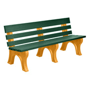 Wildridge Wildridge Green Heritage Outdoor Park Bench Green on Tangerine Outdoor Bench LCC-125-WBLGT