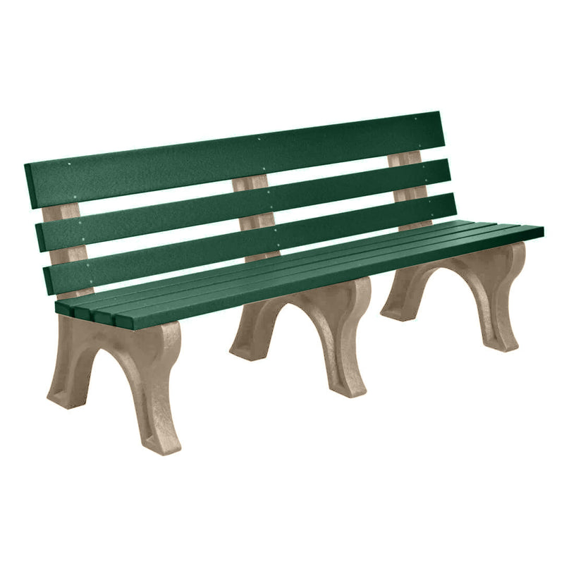 Wildridge Wildridge Green Heritage Outdoor Park Bench Green on Weatherwood Outdoor Bench LCC-125-WBLGWW