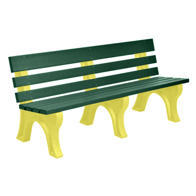 Wildridge Wildridge Green Heritage Outdoor Park Bench Green on Yellow Outdoor Bench LCC-125-WBLGY