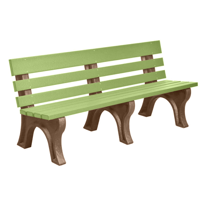 Wildridge Wildridge Lime Green Heritage Outdoor Park Bench Lime Green on Chestnut Brown Outdoor Bench LCC-125-WBLLGCB