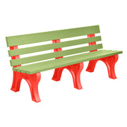 Wildridge Wildridge Lime Green Heritage Outdoor Park Bench Lime Green on Red Outdoor Bench LCC-125-WBLLGR
