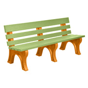 Wildridge Wildridge Lime Green Heritage Outdoor Park Bench Lime Green on Tangerine Outdoor Bench LCC-125-WBLLGT