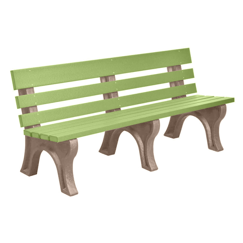 Wildridge Wildridge Lime Green Heritage Outdoor Park Bench Lime Green on Weatherwood Outdoor Bench LCC-125-WBLLGWW