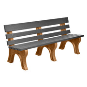 Wildridge Wildridge Slate Heritage Outdoor Park Bench Slate on Antique Mahogany Outdoor Bench LCC-125-WBLSAM