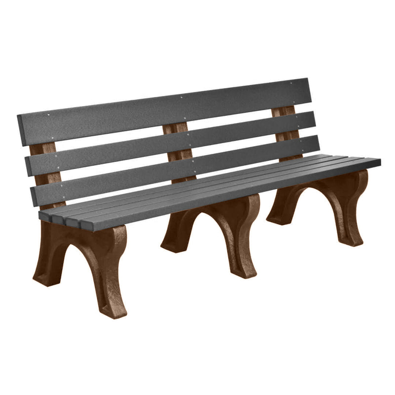 Wildridge Wildridge Slate Heritage Outdoor Park Bench Slate on Chestnut Brown Outdoor Bench LCC-125-WBLSCB