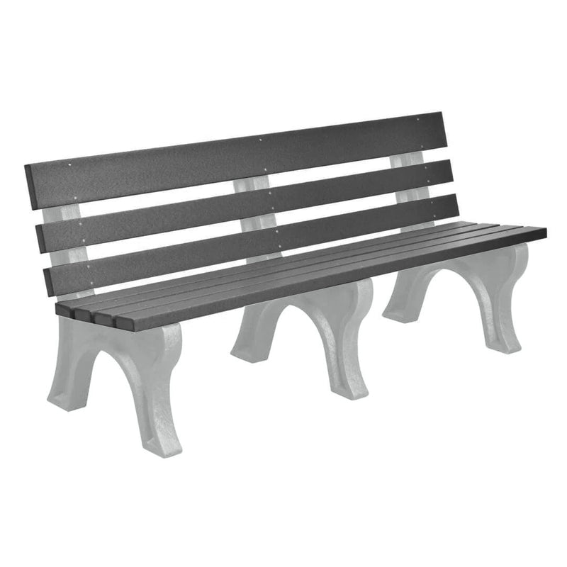 Wildridge Wildridge Slate Heritage Outdoor Park Bench Slate on Dove Gray Outdoor Bench LCC-125-WBLSDG