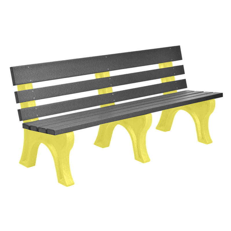 Wildridge Wildridge Slate Heritage Outdoor Park Bench Slate on Yellow Outdoor Bench LCC-125-WBLSY