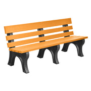 Wildridge Wildridge Tangerine Heritage Outdoor Park Bench Tangerine on Black Outdoor Bench LCC-125-WBLTB