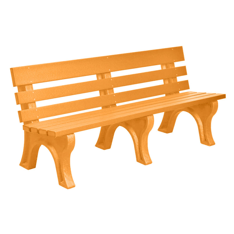 Wildridge Wildridge Tangerine Heritage Outdoor Park Bench Tangerine Outdoor Bench LCC-125-WBLT