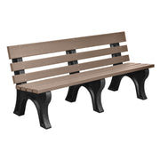 Wildridge Wildridge Weatherwood Heritage Outdoor Park Bench Weatherwood on Black Outdoor Bench LCC-125-WBLWWB