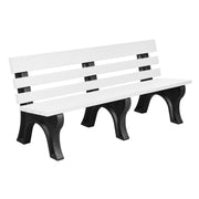 Wildridge Wildridge White Heritage Outdoor Park Bench White on Black Outdoor Bench LCC-125-WBLWHB