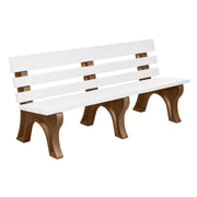 Wildridge Wildridge White Heritage Outdoor Park Bench White on Cedar Outdoor Bench LCC-125-WBLWHC