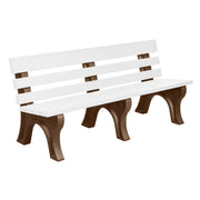 Wildridge Wildridge White Heritage Outdoor Park Bench White on Chestnut Brown Outdoor Bench LCC-125-WBLWHCB