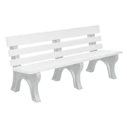 Wildridge Wildridge White Heritage Outdoor Park Bench White on Dove Gray Outdoor Bench LCC-125-WBLWHDG