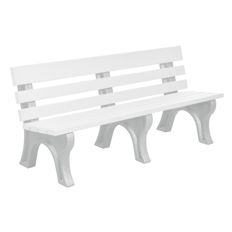 Wildridge Wildridge White Heritage Outdoor Park Bench White on Dove Gray Outdoor Bench LCC-125-WBLWHDG